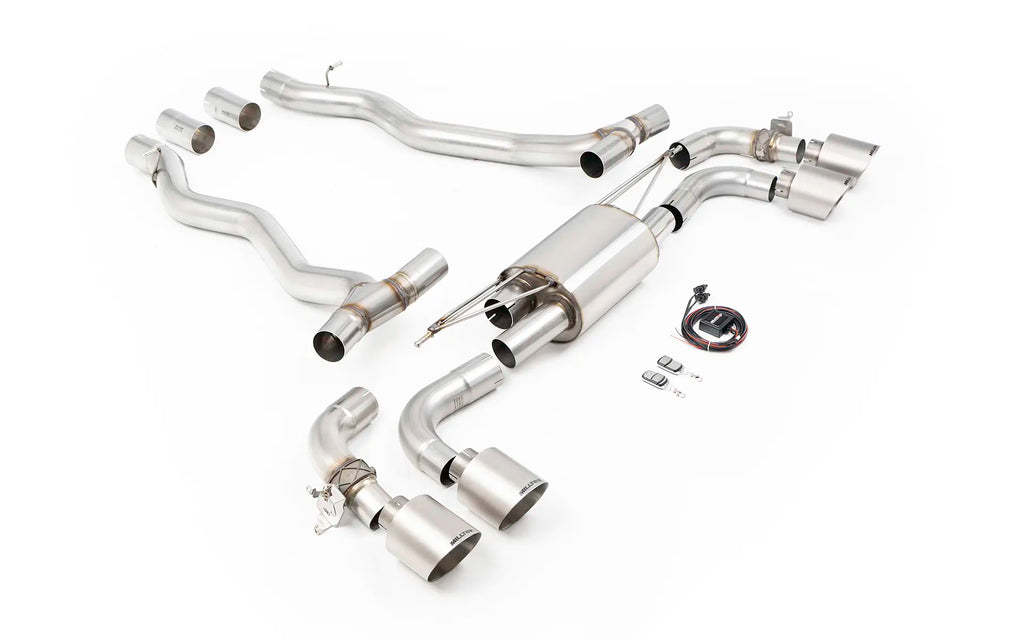 Axle Back with Brushed Titanium Tips