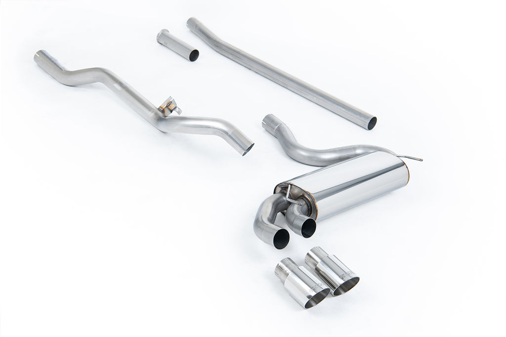 Non-Resonated (Louder) Downpipe-Back Exhaust System with Polished OEM-Style Tips