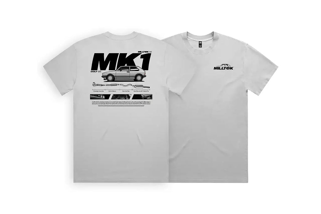 Milltek Tee Grey (VW Golf Mk1) - Large