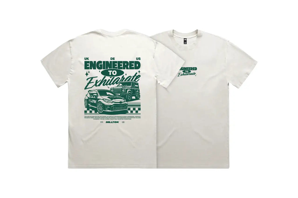Milltek Tee White (Engineered) - Medium