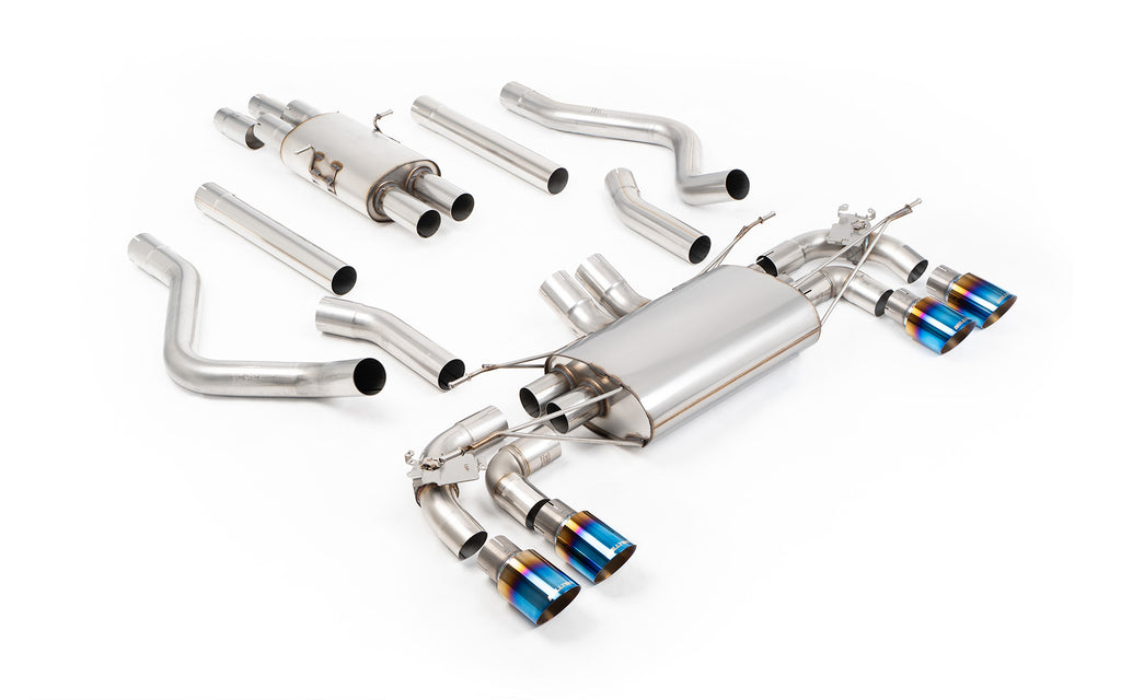 Resonated Valved OPF/GPF Back System with Burnt/Blue Titanium Trims