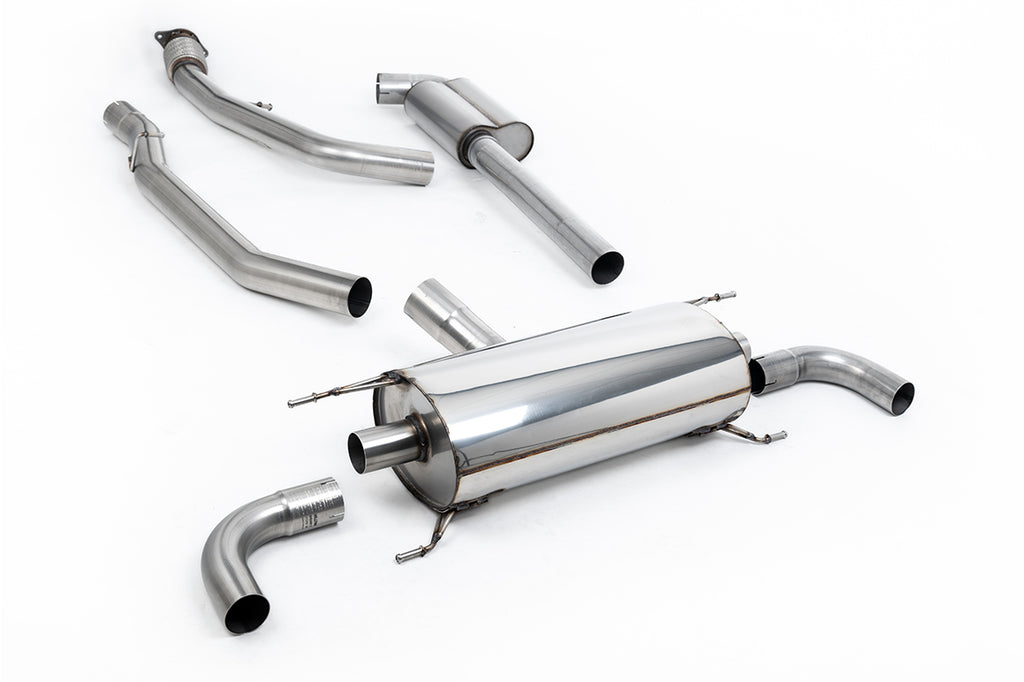 Non-Valved &amp; Resonated Cat-Back Race Exhaust System - Uses OE Trims