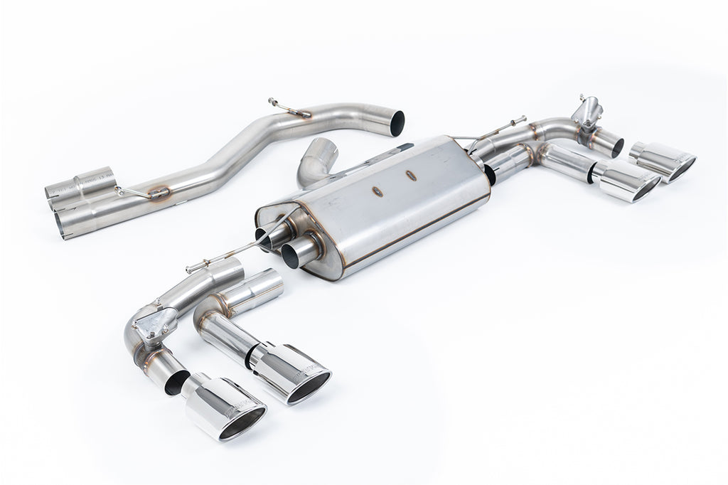 80mm Non-Resonated (Louder) Cat-Back Exhaust System with Polished Ovals Trims