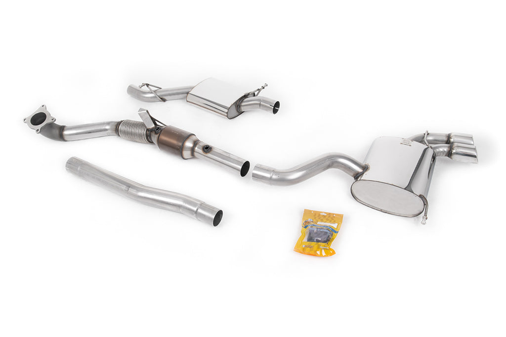 Turbo-Back Exhaust System with Hi-Flow Sports Catalyst with Polished Trims