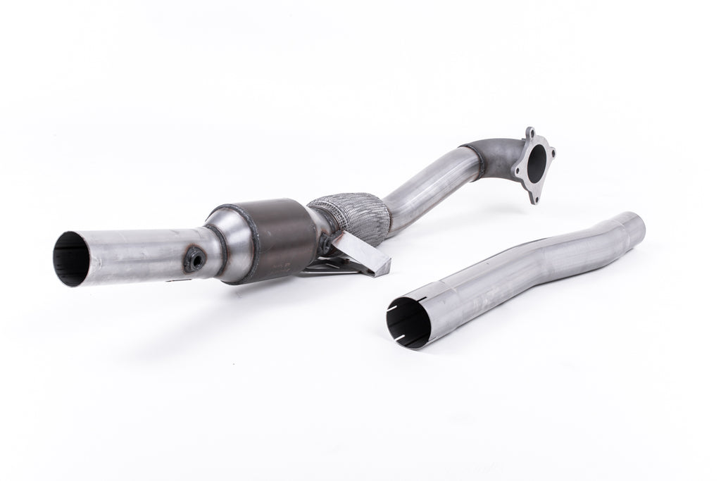 Stainless Steel Cast Large Bore Downpipe with Hi-Flow Sports Catalyst (For Milltek Race Cat-Back)