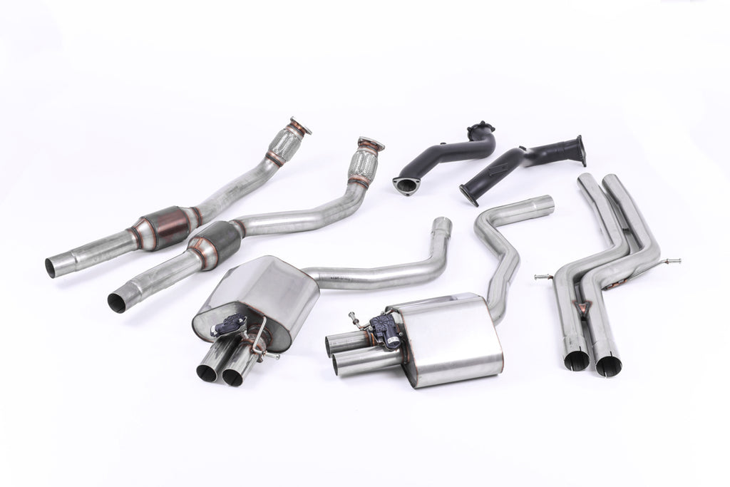 Non-Resonated (Louder) Complete Exhaust System - Uses OE Trims