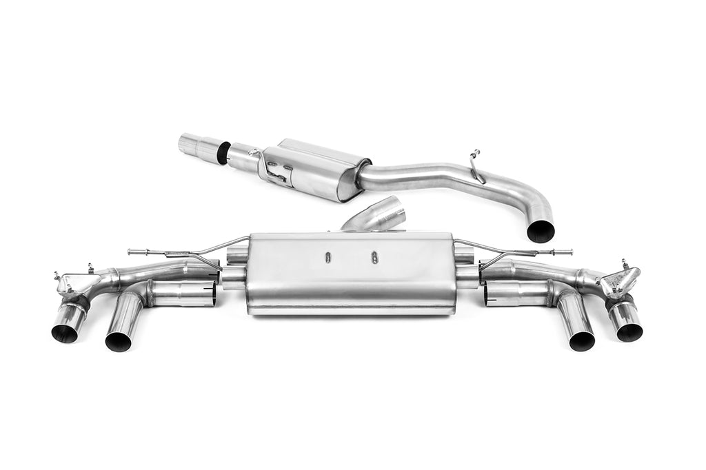 80mm Resonated Cat-Back Exhaust System with Cerakote Black Ovals - EC Approved