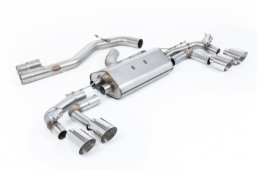 80mm Non-Resonated (Louder) Cat-Back Exhaust System with Polished Trims