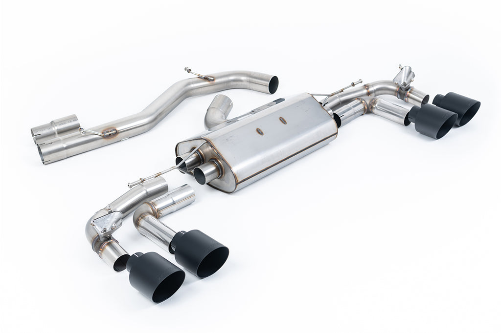 80mm Non-Resonated (Louder) Cat-Back Exhaust System with Cerakote Black Trims