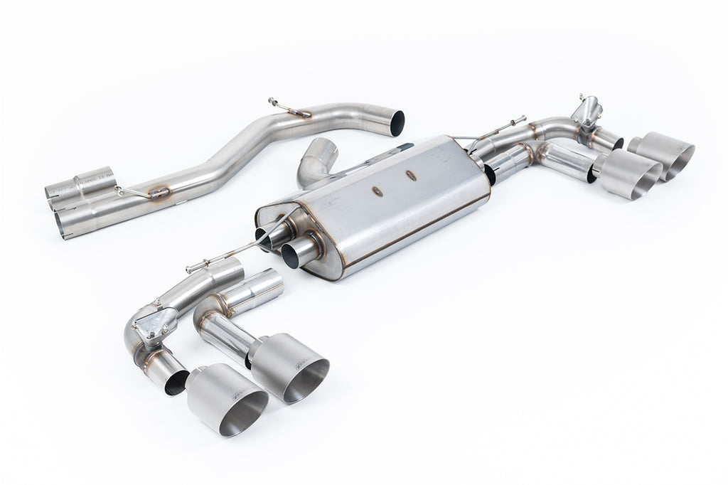 80mm Non-Resonated (Louder) Cat-Back Exhaust System with Titanium Trims