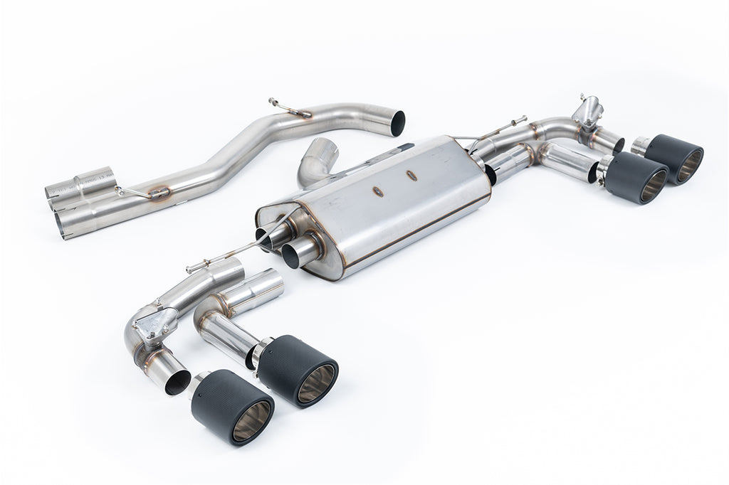 80mm Non-Resonated (Louder) Cat-Back Exhaust System with Carbon Trims