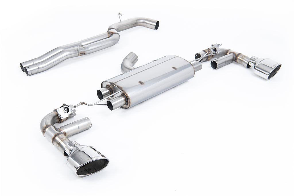 80mm Non-Resonated Cat-Back Exhaust System with Polished Trims