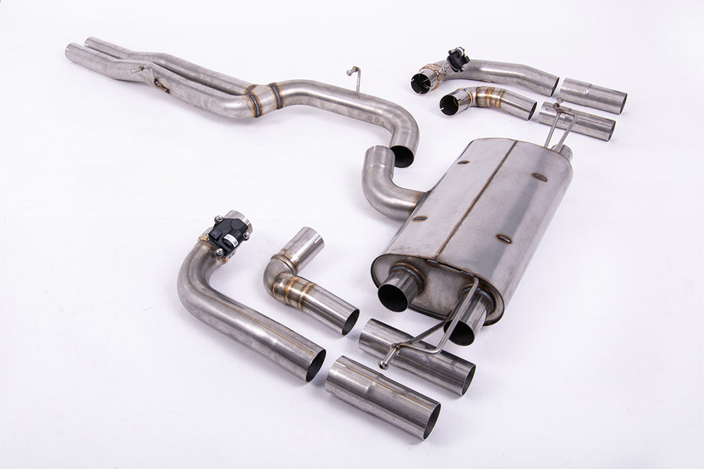 80mm Non Resonated (Louder) OPF/GPF Back Exhaust System For Audi RS3 8Y Saloon/Sedan