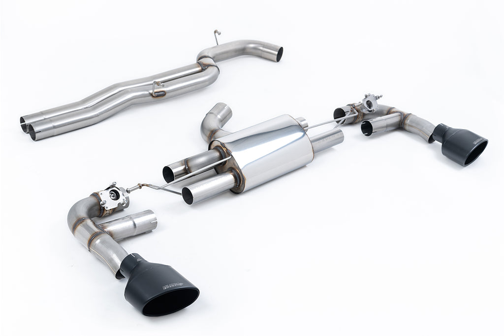 80MM Non-Resonated Race (Loudest) Cat-Back Exhaust System with Cerakote Black Trims