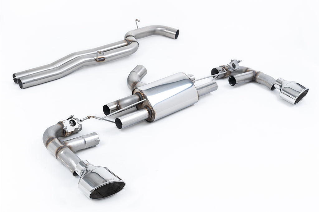 80MM Non-Resonated Race (Loudest) Cat-Back Exhaust System with Polished Trims
