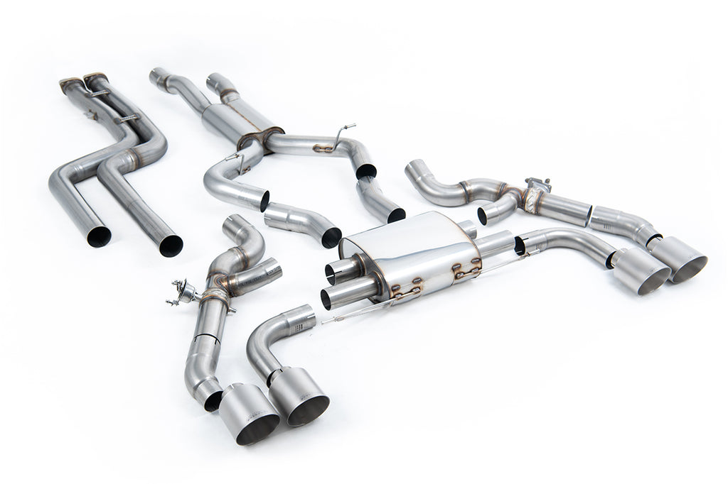 Non-Resonated (Louder) Downpipe Back Exhaust System with GT-115 Titanium Trims