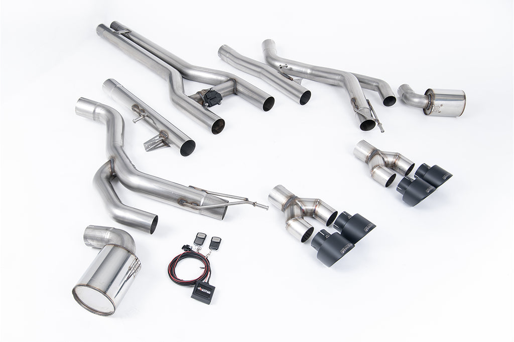 Front Pipe-back with Active &#039;H&#039; System and Cerakote Black GT-100 Tips