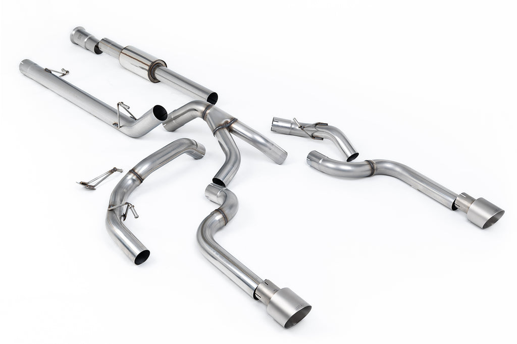 Race Part-Resonated (Louder) Cat-back with Dual Brushed Titanium Tips