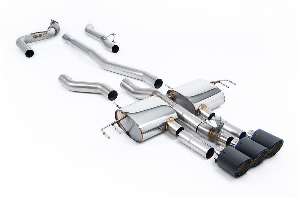 Non-Resonated (Loudest) Cat-Back with 3 x JET-115 Carbon Trims