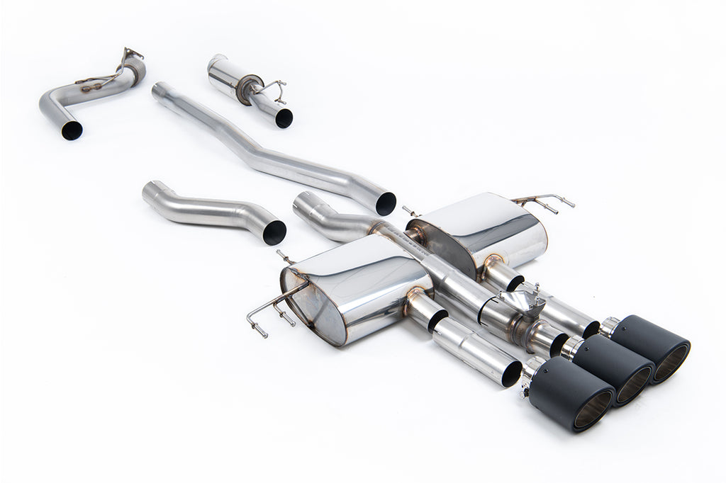 Part Resonated (Mid Volume) Cat-Back with 3 x JET-115 Carbon Trims