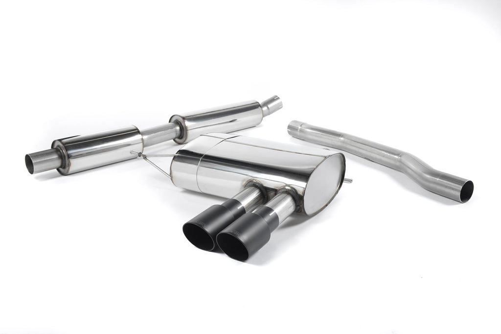 Mini Cooper S F56 - Resonated (Quieter) Cat-Back Exhaust System with Cerakote Black Tips