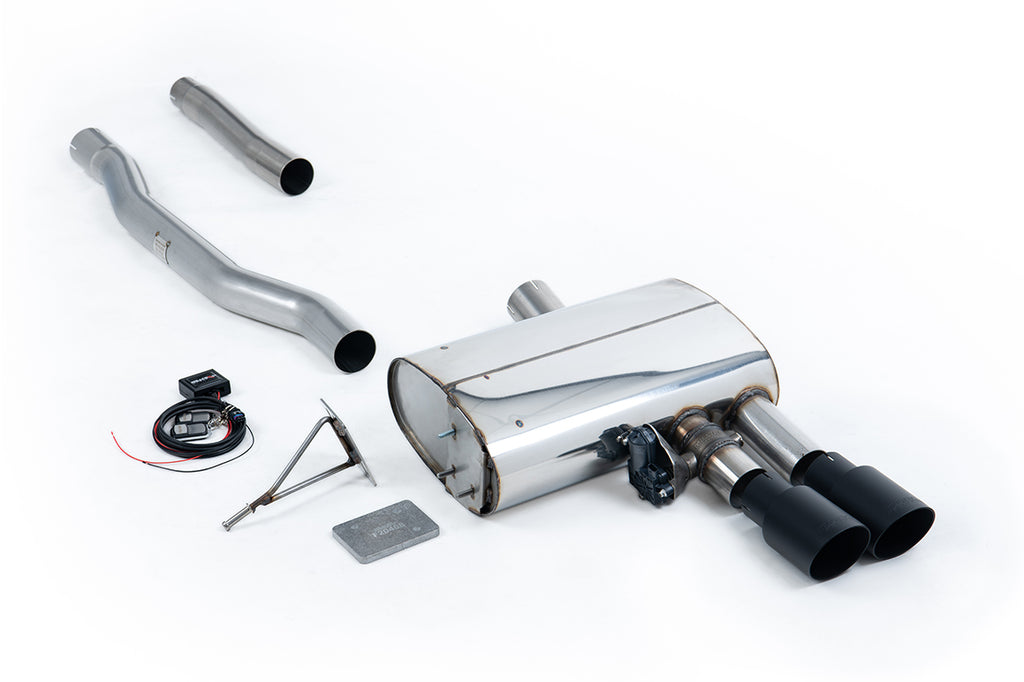 Mini Cooper S F56 (LCI Only) - Valved GPF/OPF Back Exhaust System with Cerakote Black GT-90 Trims