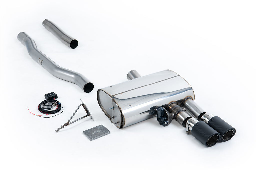 Mini Cooper S F56 (LCI Only) - Valved GPF/OPF Back Exhaust System with Carbon JET-90 Trims