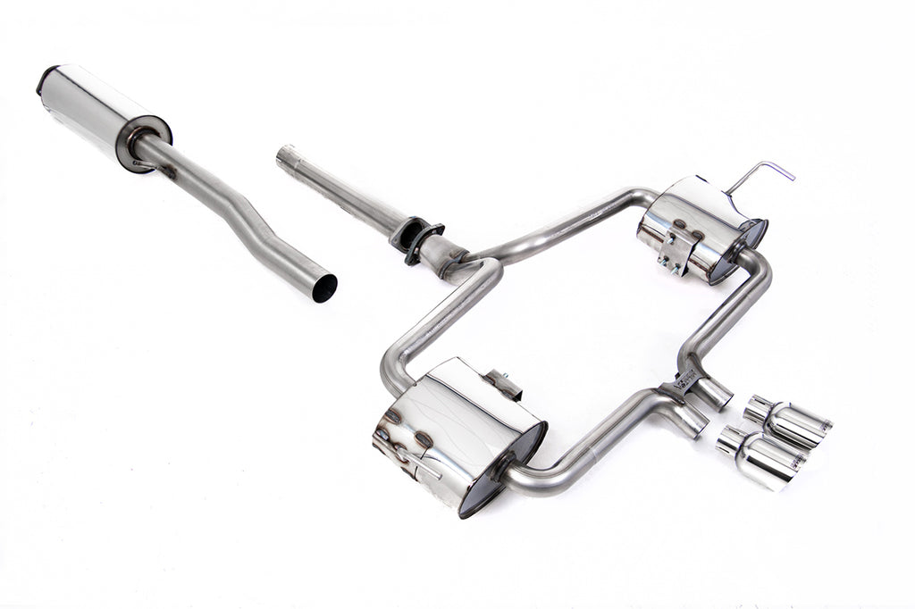 Mini Cooper S R53 - Resonated (Quieter) Cat Back Exhaust System with Polished Trims