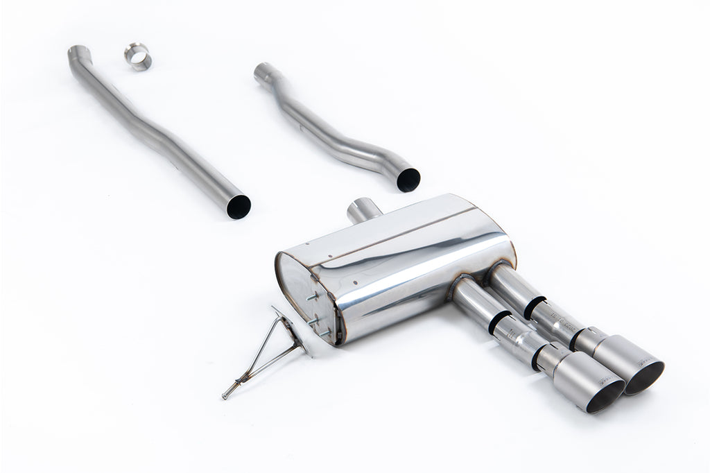 Mini Cooper S F55 - Non-Resonated (Louder) Cat-Back with Brushed Titanium Tips