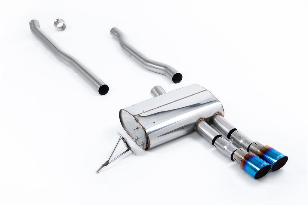 Mini Cooper S F55 - Non-Resonated (Louder) Cat-Back with Burnt/Blue Titanium Tips