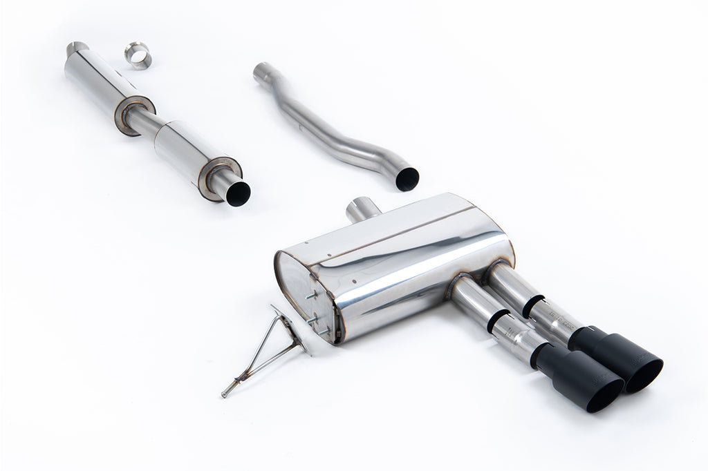 Mini Cooper S F55 - Resonated (Quieter) Cat-Back with Cerakote Black Tips