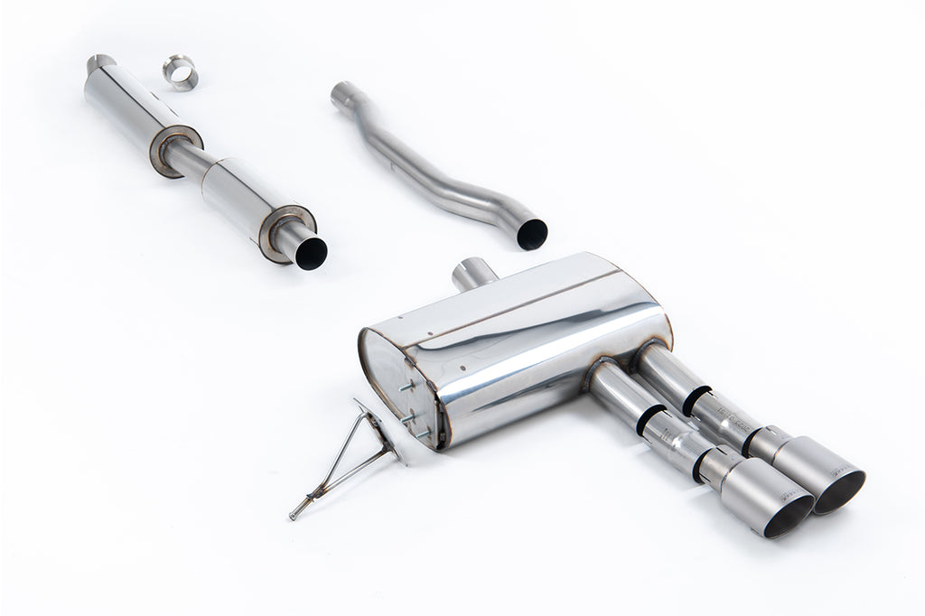 Mini Cooper S F55 - Resonated (Quieter) Cat-Back with Brushed Titanium Tips