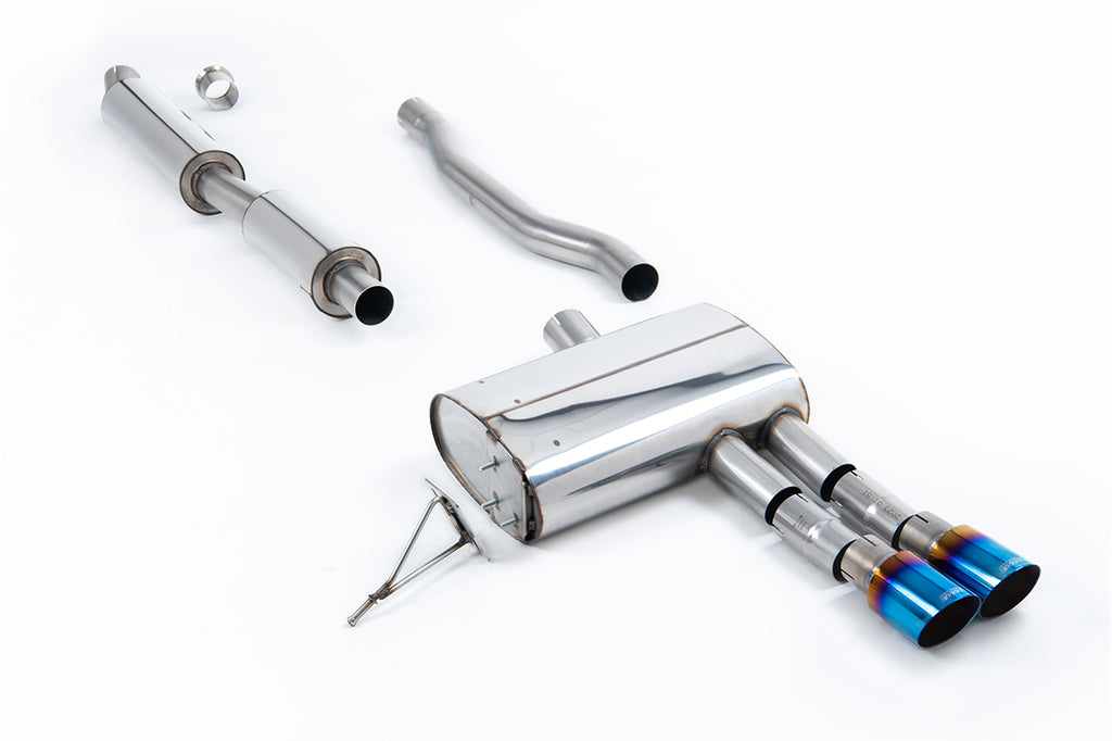 Mini Cooper S F55 - Resonated (Quieter) Cat-Back with Burnt/Blue Titanium Tips