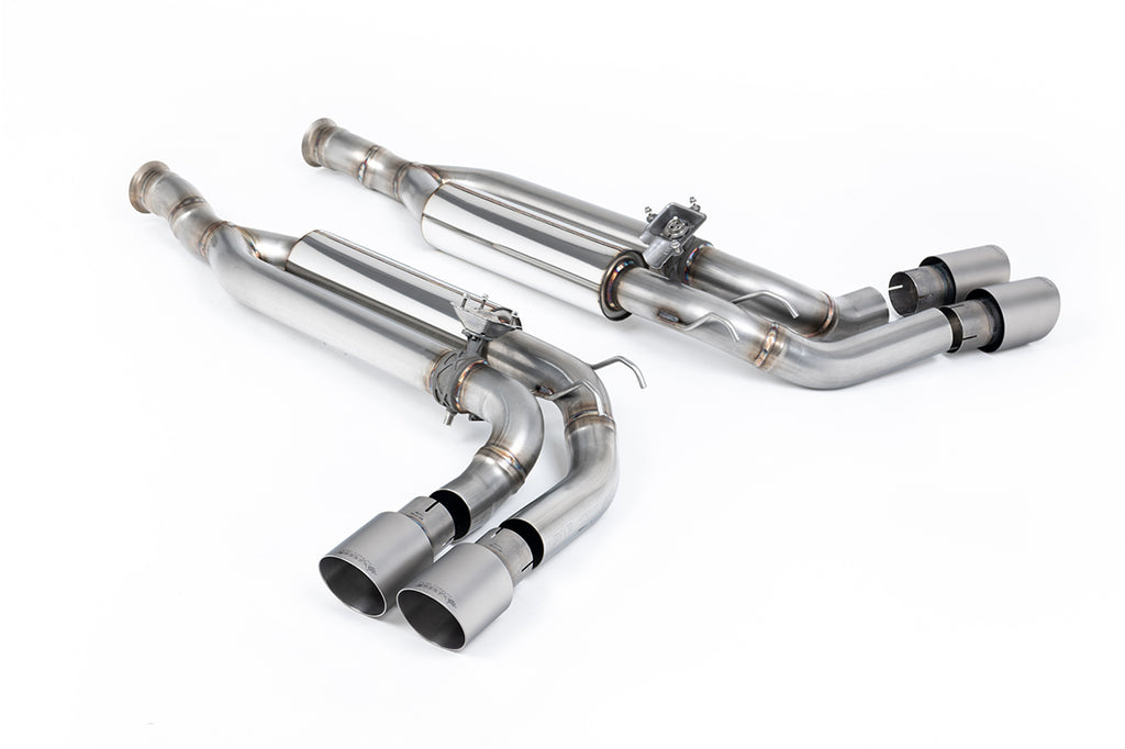 Cat-Back Exhaust System with Brushed Titanium Trims