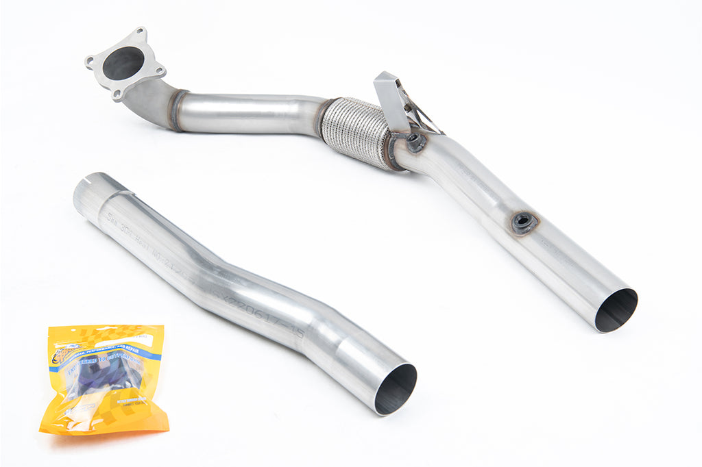 Stainless Steel Cast Large Bore Downpipe with Catalyst Delete (For Milltek 3&quot; Cat-Back) (Seat/VW)
