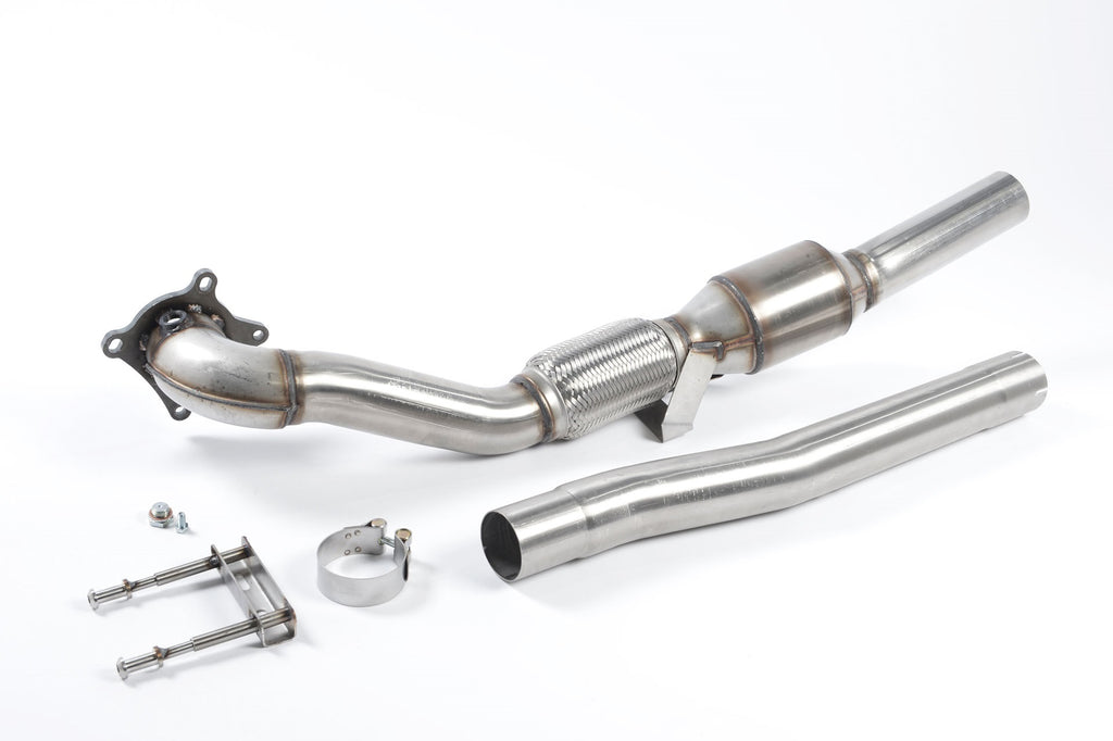 Stainless Steel Cast Downpipe with Race Cat (For Milltek 3&quot; Cat-Back) (Cupra R/Golf GTI)