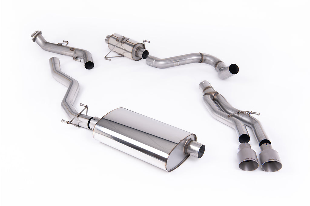 Resonated Catback with 2 x GT-100 Brushed Titanium Tips