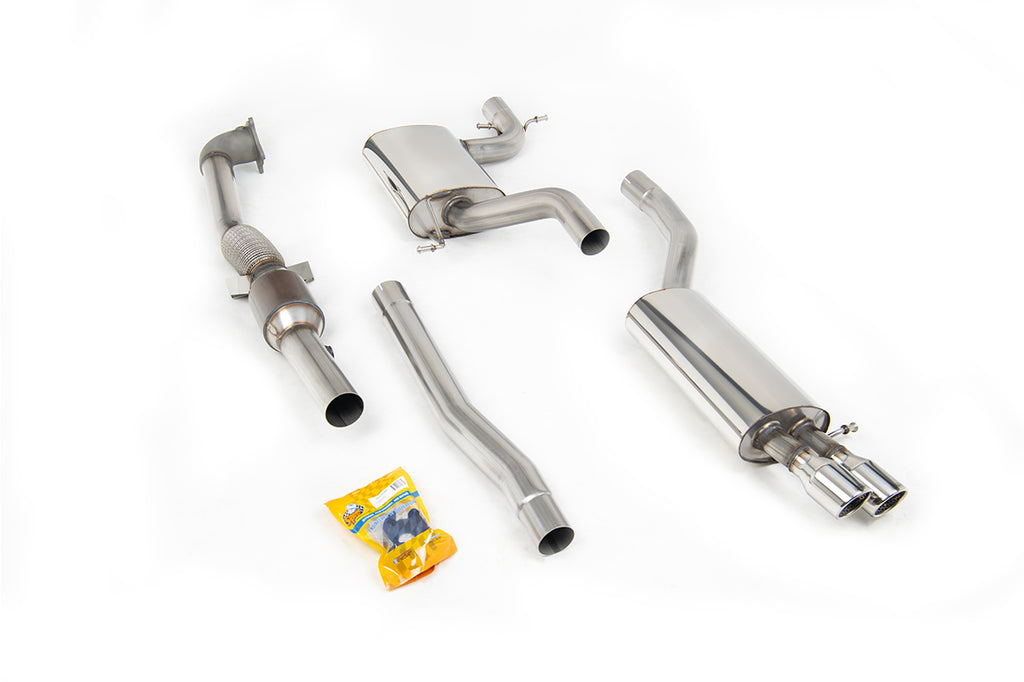 Resonated (Quieter) Turbo-Back Exhaust System with Hi-Flow Sports Catalyst &amp; Twin JET Trims