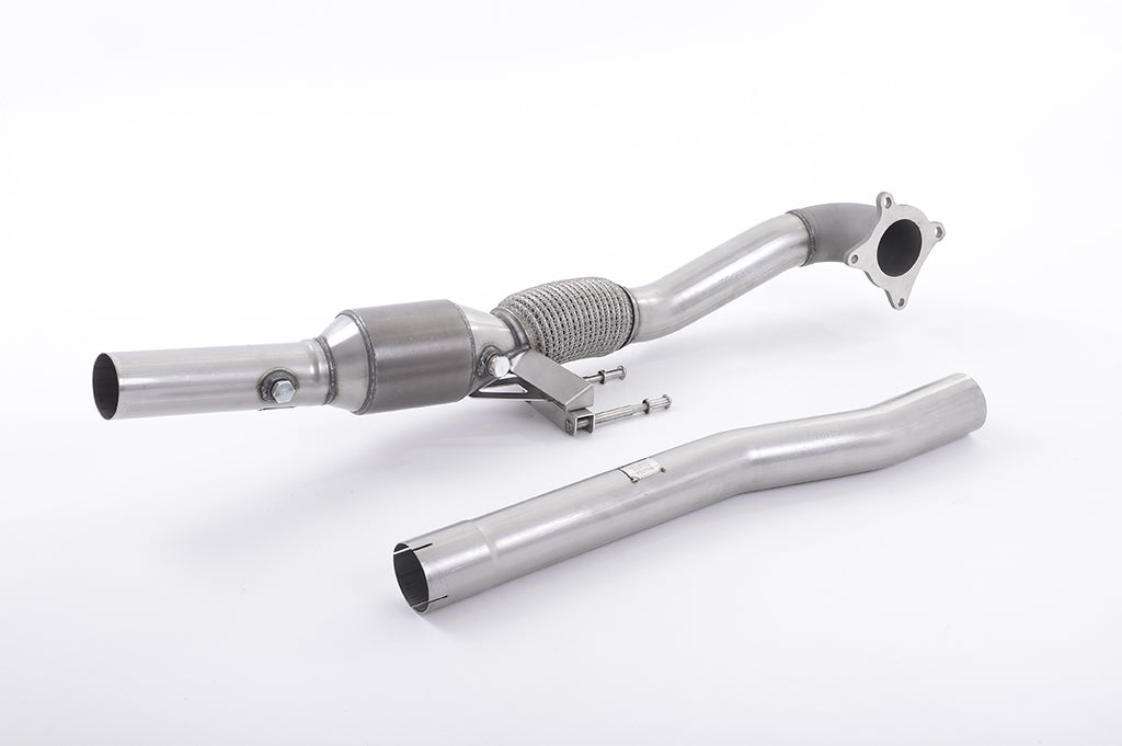 VW Golf R Mk6 - Stainless Steel Cast Large Bore Downpipe with Hi-Flow Sports Catalyst (For Milltek Race Cat-Back)