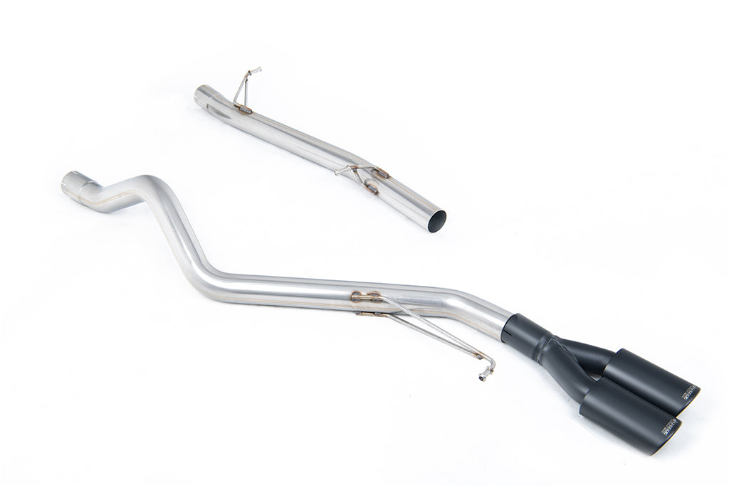 Non-Resonated (Louder) DPF-Back Exhaust System with Twin Black oval Outlets
