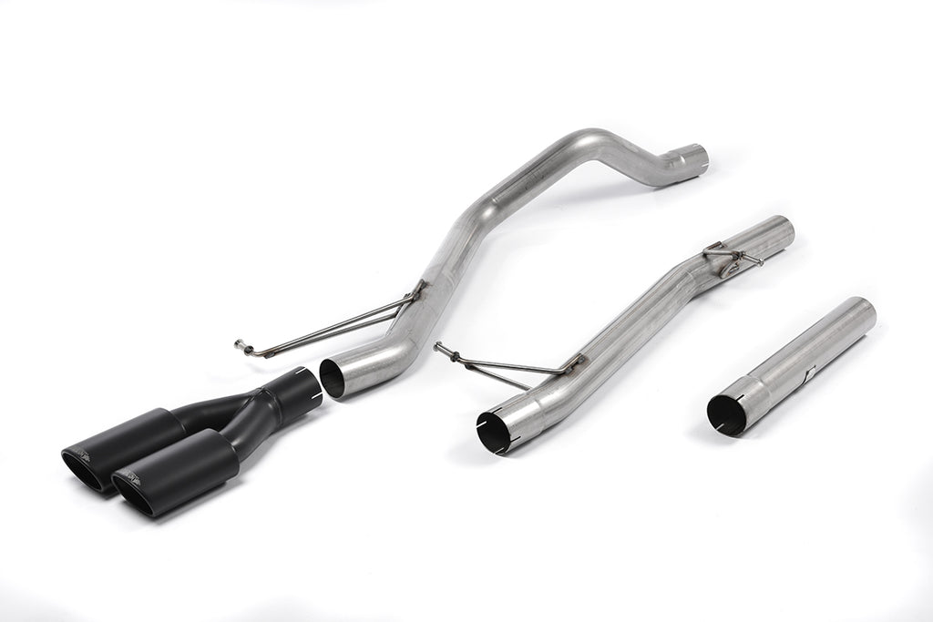 Non-Resonated (Louder) DPF-Back Exhaust System with Twin Black Oval Outlets
