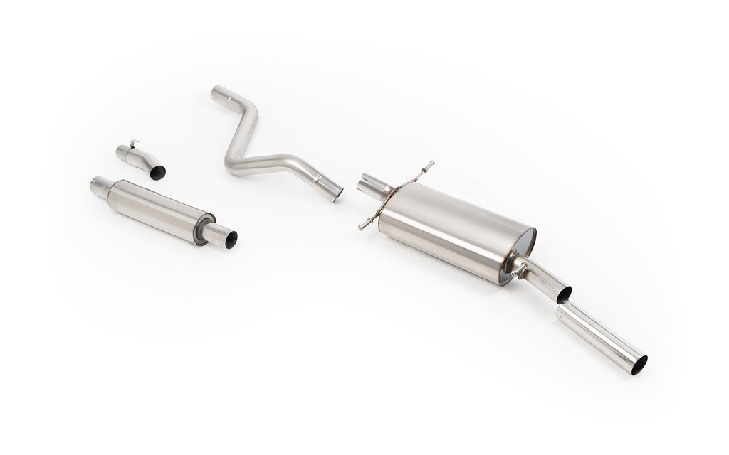 VW Golf GTI Mk1 Cab - Resonated (Quieter) Downpipe-Back System with OE+ Style Polished Tip