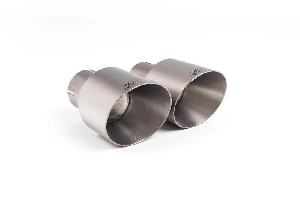 Brushed Titanium GT (round) 100 Exhaust Tip, Standard - MSVW374