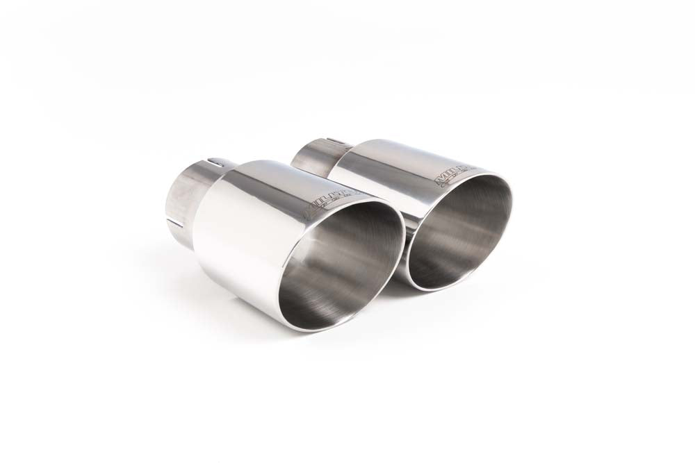 Polished Jet (round) 90 Exhaust Tip, LH Twin Tip - MSSUB148