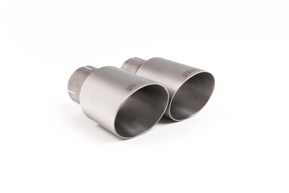 Brushed Titanium GT (round) 90 Exhaust Tip, Standard - MSTIP193