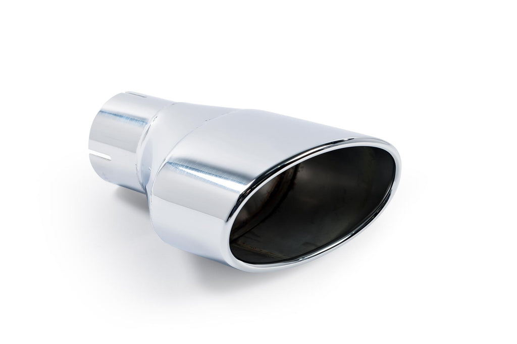 Polished Jet (oval) 150 x 95 Exhaust Tip, RH - MSTIP147