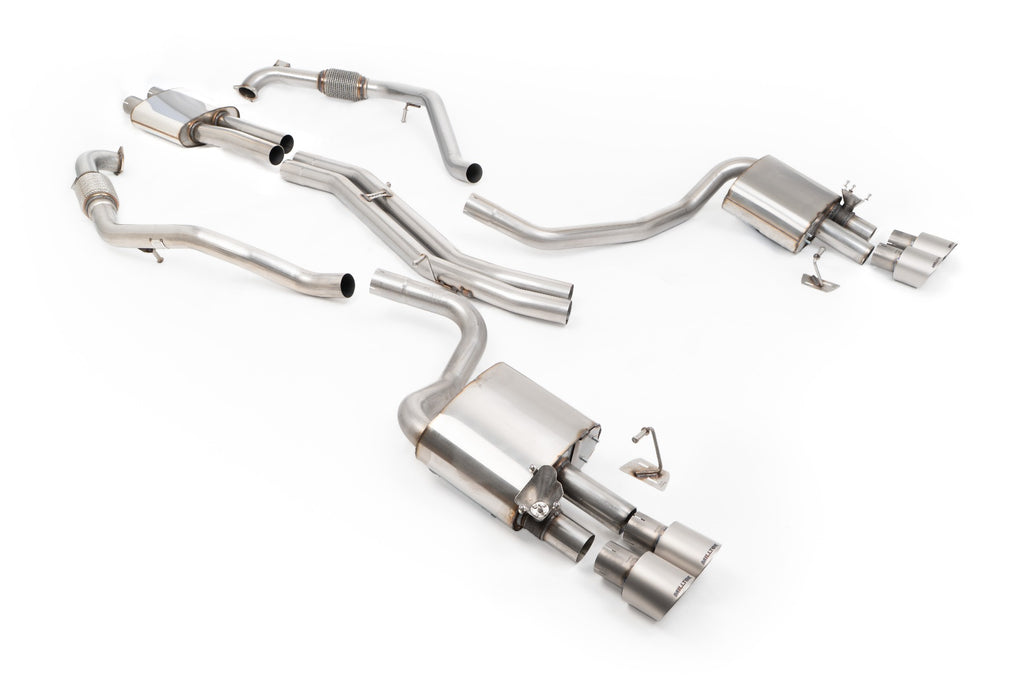 Resonated (Quieter) Cat-Back Exhaust System with Quad GT-100 Titanium Trims