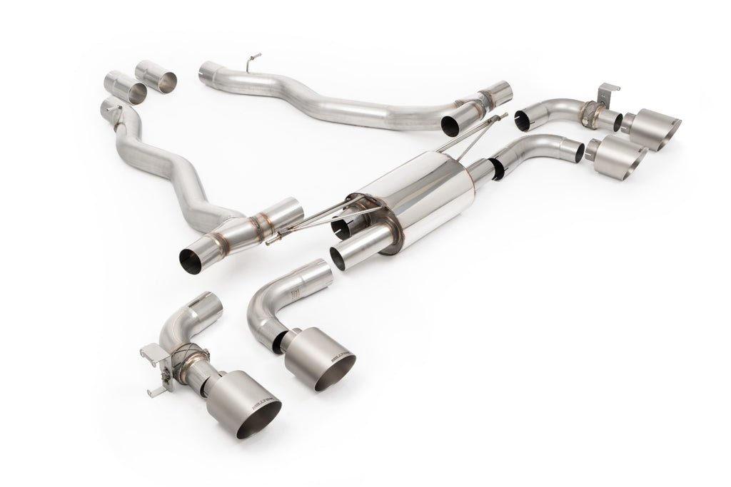 Axle Back with Brushed Titanium Tips