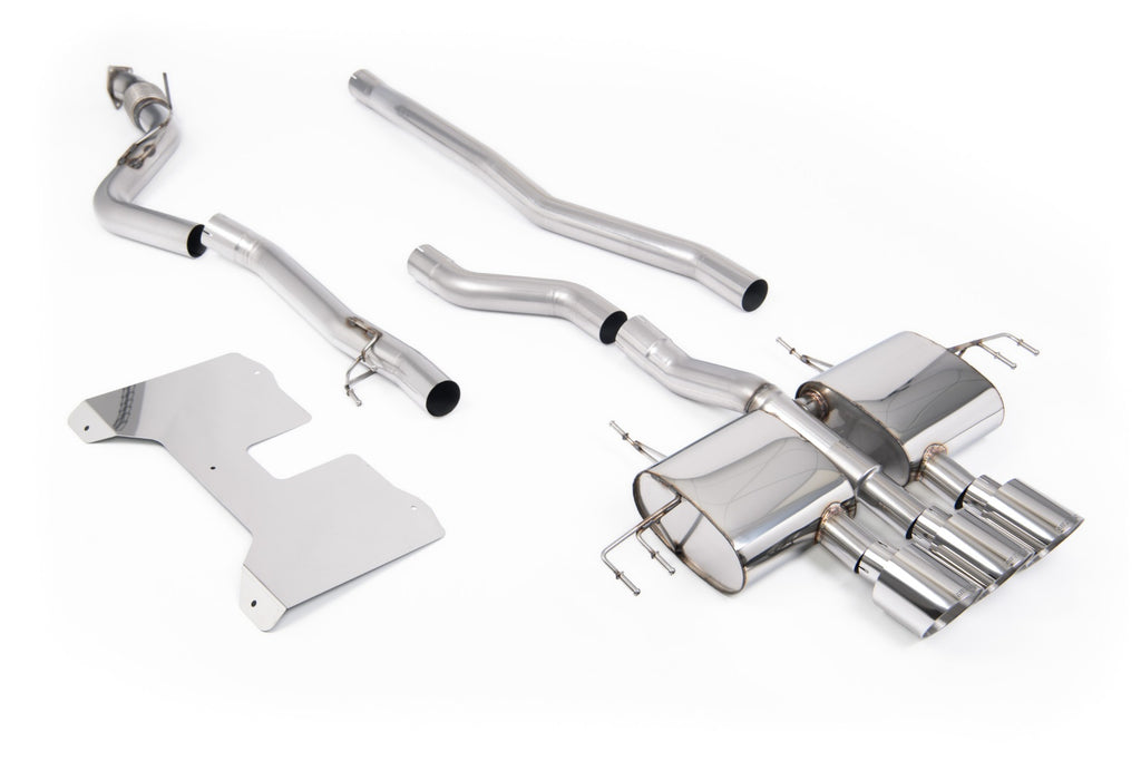 Non Resonated (Loudest) Non-Valved Catback Systems with Polished Trims