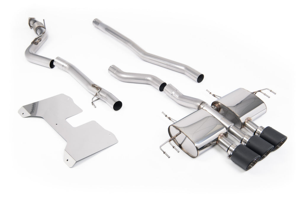 Non Resonated (Loudest) Non-Valved Catback Systems with Carbon Trims